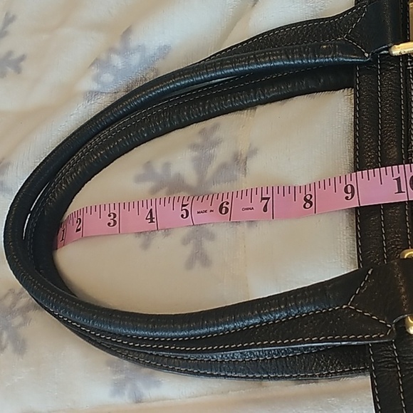 B Makowsky Black Pebble Leather Satchel Shoulder Bag - Picture 13 of 14